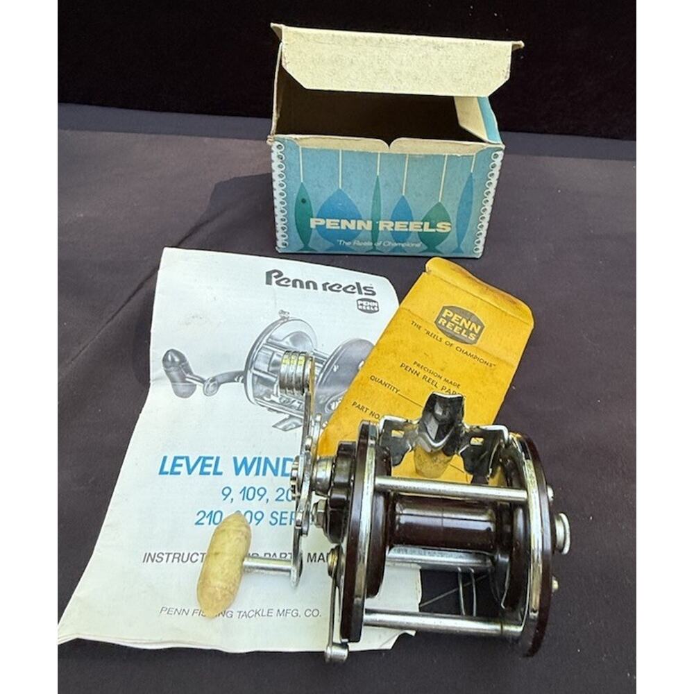 Vintage Penn Peer Monofil 209 MS Fishing Reel Complete In Original Box -C24